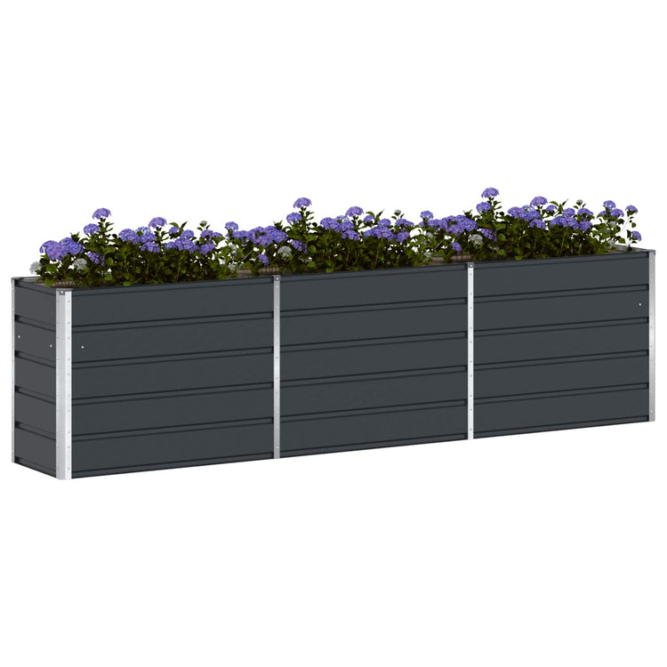 Vidaxl plantenbak antraciet 290 x 50 x 75 cm gegalvaniseerd staal