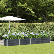 Vidaxl plantenbak antraciet 385 x 50 x 45 cm gegalvaniseerd staal - afbeelding 1