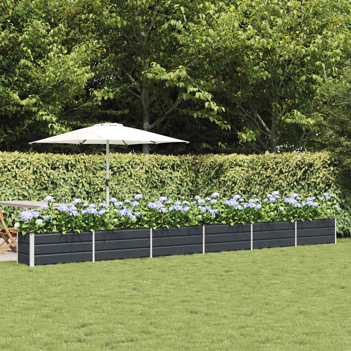 Vidaxl plantenbak antraciet 580 x 50 x 45 cm gegalvaniseerd staal