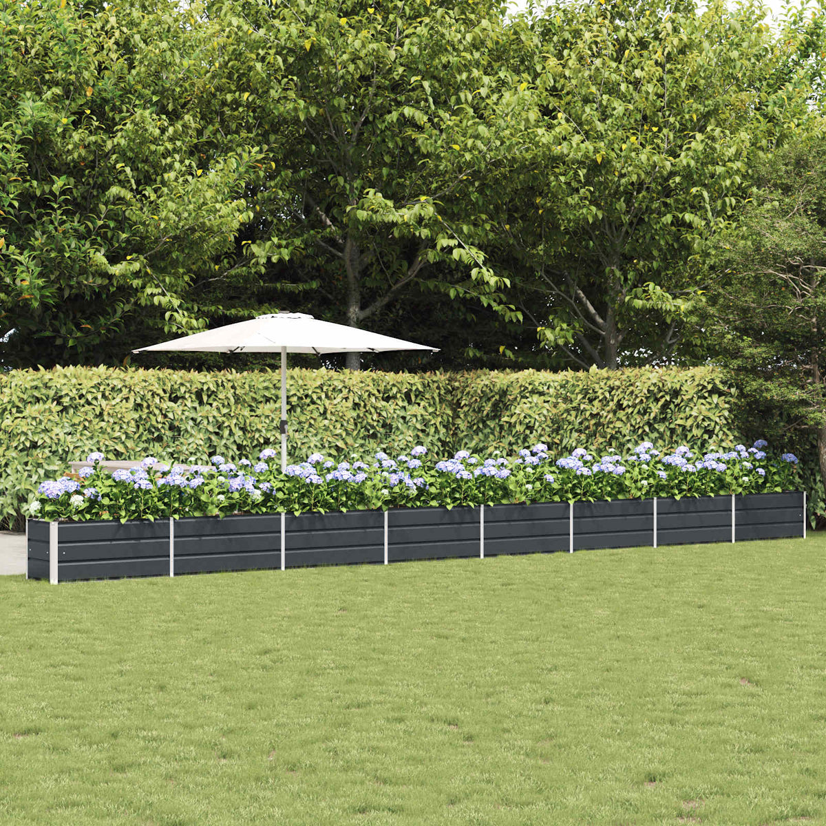 Vidaxl plantenbak antraciet 770 x 50 x 45 cm gegalvaniseerd staal
