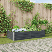 Vidaxl plantenbak antraciet 195 x 100 x 45 cm gegalvaniseerd staal - afbeelding 1