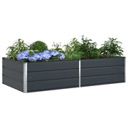 Vidaxl plantenbak antraciet 195 x 100 x 45 cm gegalvaniseerd staal - afbeelding 3