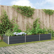 Vidaxl plantenbak antraciet 195 x 100 x 45 cm gegalvaniseerd staal - afbeelding 1