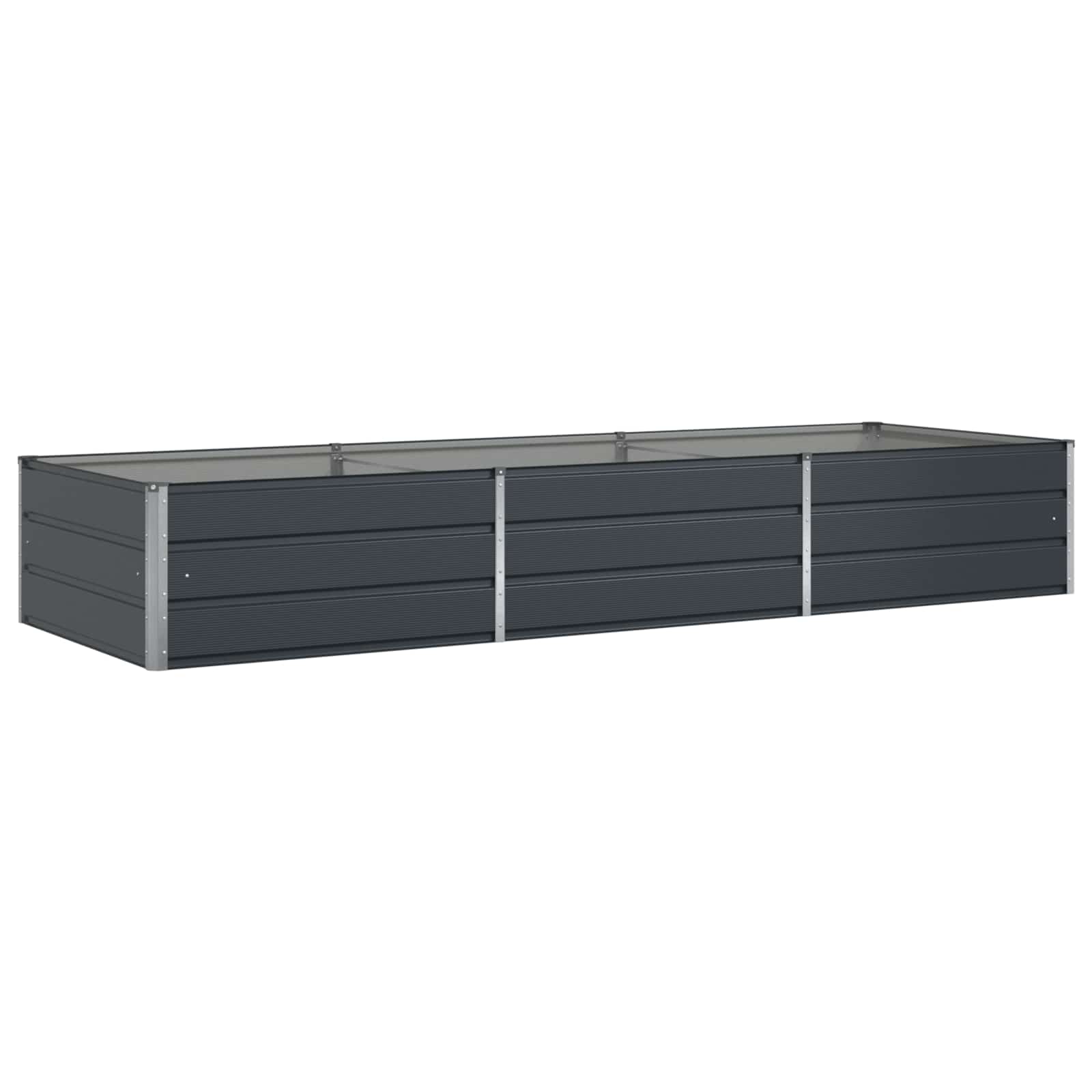 Vidaxl plantenbak antraciet 195 x 100 x 45 cm gegalvaniseerd staal