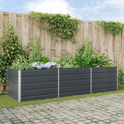 Vidaxl plantenbak antraciet 195 x 100 x 45 cm gegalvaniseerd staal - afbeelding 1