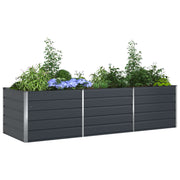 Vidaxl plantenbak antraciet 195 x 100 x 45 cm gegalvaniseerd staal - afbeelding 3