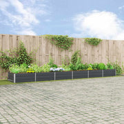 Vidaxl plantenbak antraciet 580 x 100 x 45 cm gegalvaniseerd staal - afbeelding 1