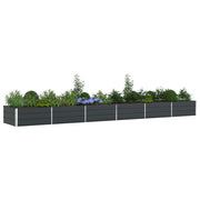 Vidaxl plantenbak antraciet 580 x 100 x 45 cm gegalvaniseerd staal - afbeelding 3