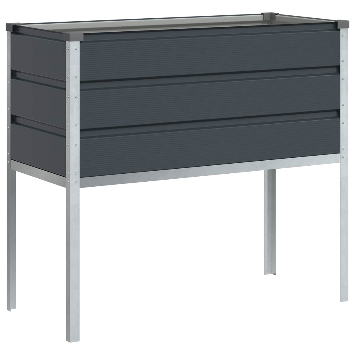 Vidaxl plantenbak antraciet 100 x 45 x 90 cm gegalvaniseerd staal