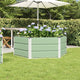 Vidaxl plantenbak pastel groen 129 x 129 x 45 cm staal