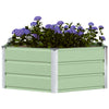 Vidaxl plantenbak pastel groen 129 x 129 x 45 cm staal