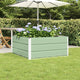 Vidaxl plantenbak pastelgroen 100 x 100 x 45 cm staal