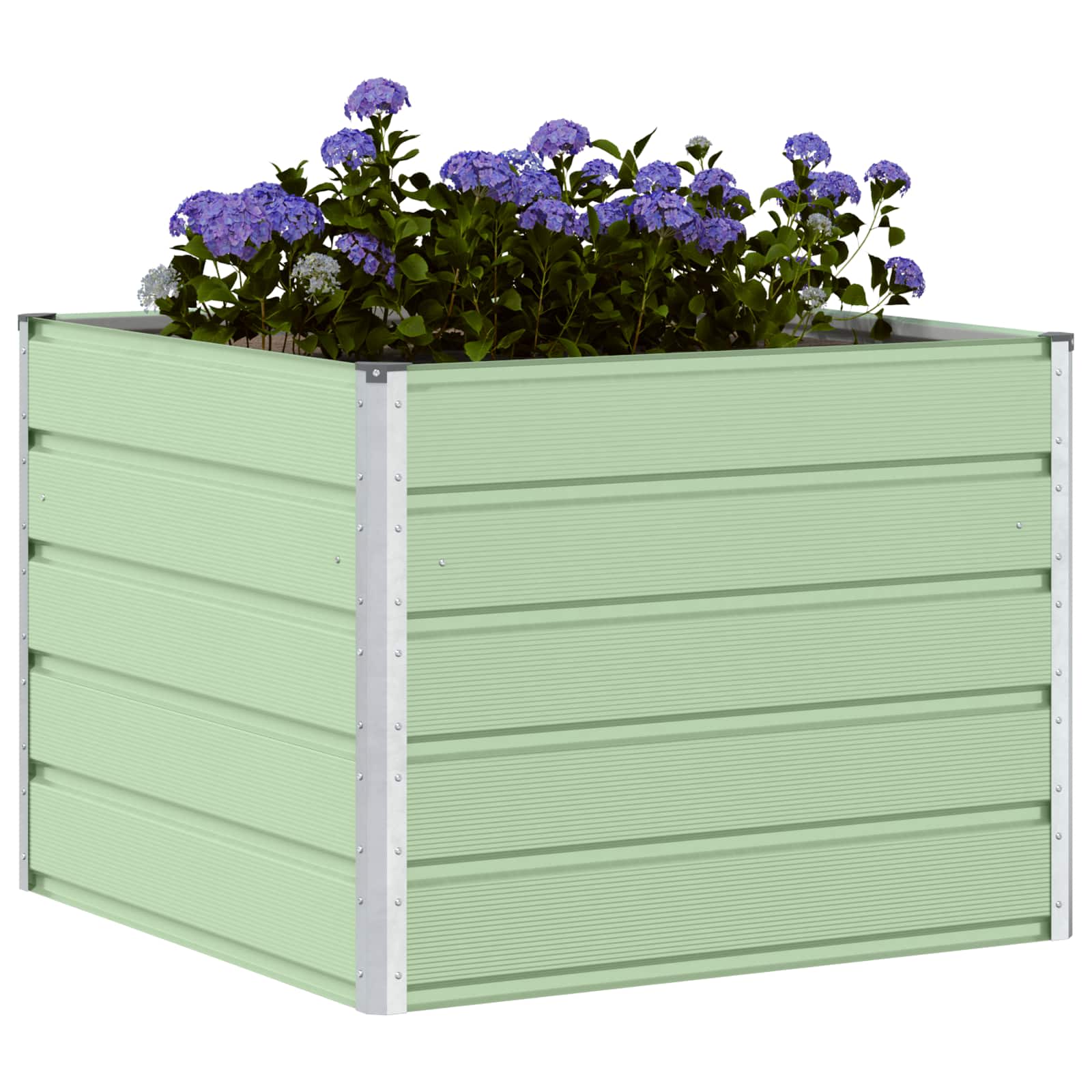 Vidaxl plantenbak pastelgroen 100 x 100 x 75 cm staal