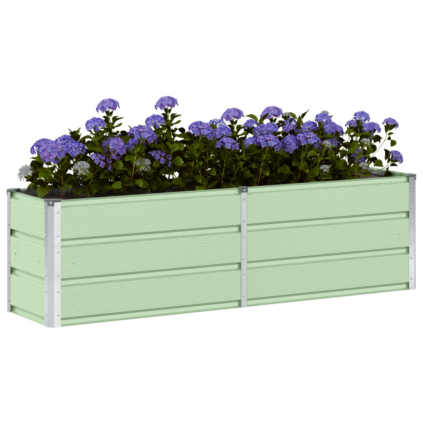 Vidaxl plantenbak groen 160 x 40 x 45 cm staal