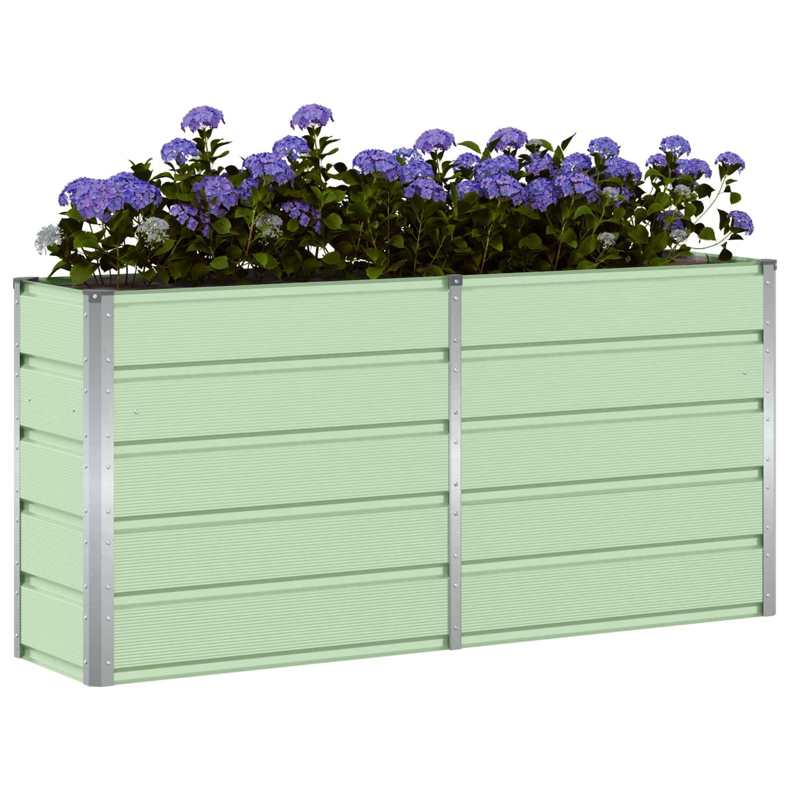 Vidaxl plantenbak groen 160 x 40 x 75 cm staal