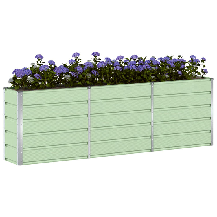Vidaxl plantenbak groen 160 x 40 x 75 cm staal