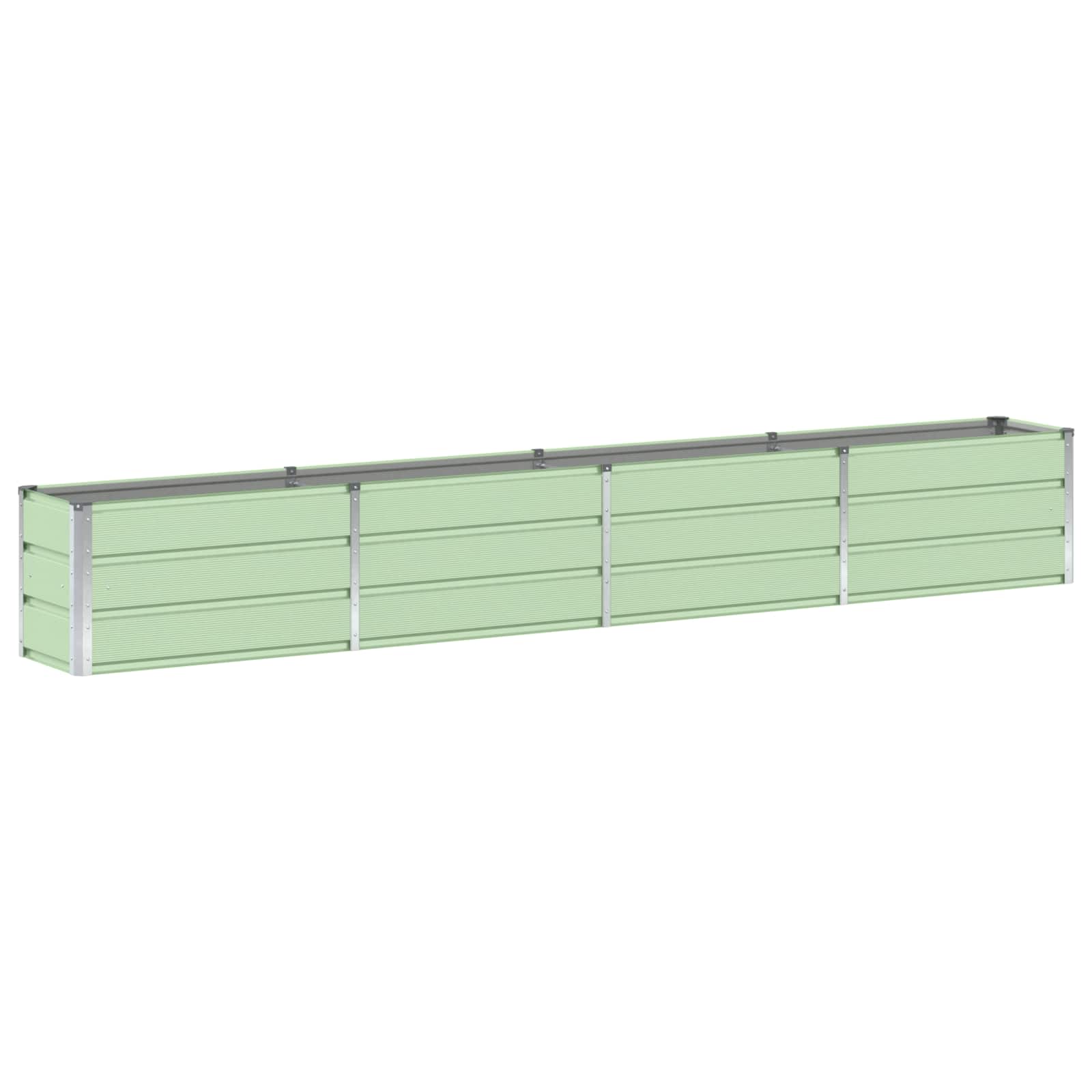 Vidaxl plantenbak groen 320 x 40 x 45 cm staal