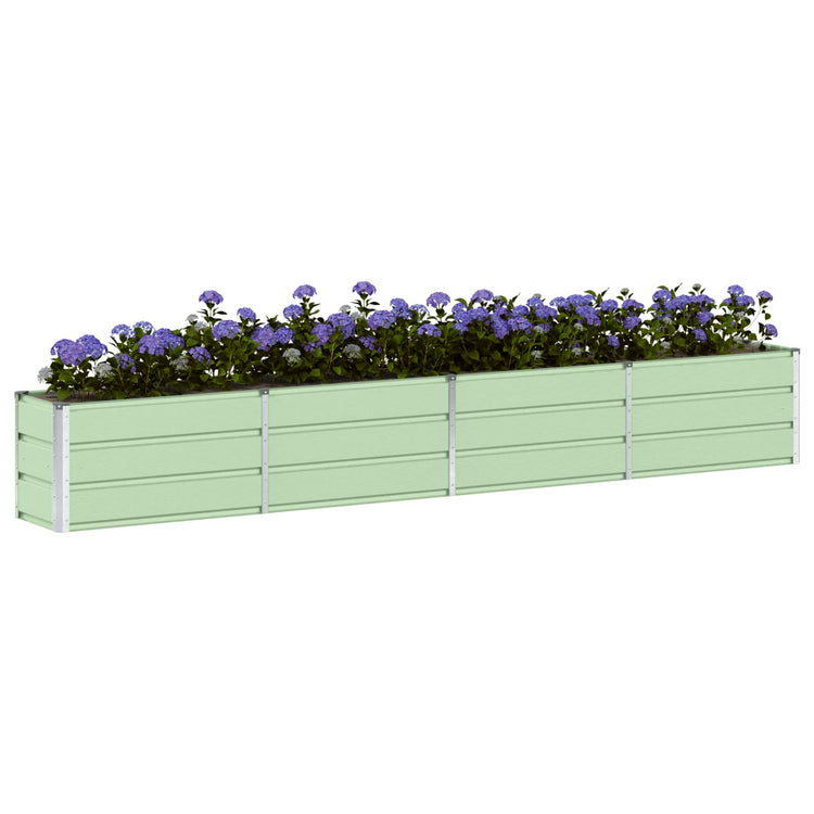 Vidaxl plantenbak groen 320 x 40 x 45 cm staal