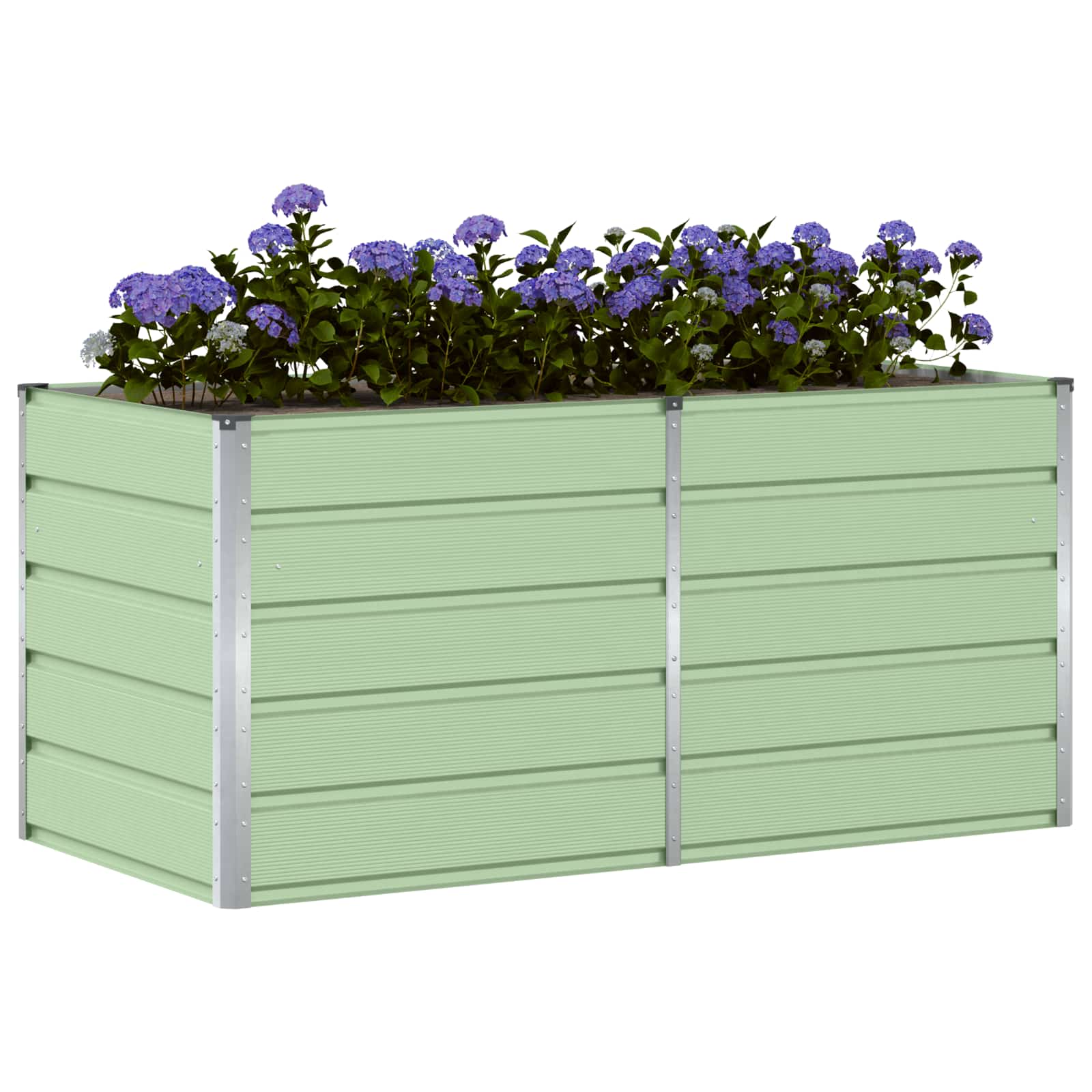 Vidaxl plantenbak groen 160 x 80 x 75 cm staal