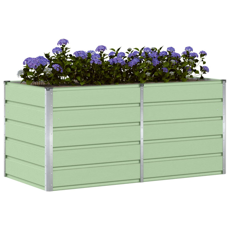 Vidaxl plantenbak groen 160 x 80 x 75 cm staal