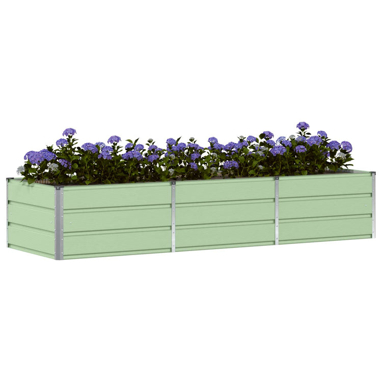 Vidaxl plantenbak groen 240 x 80 x 45 cm staal