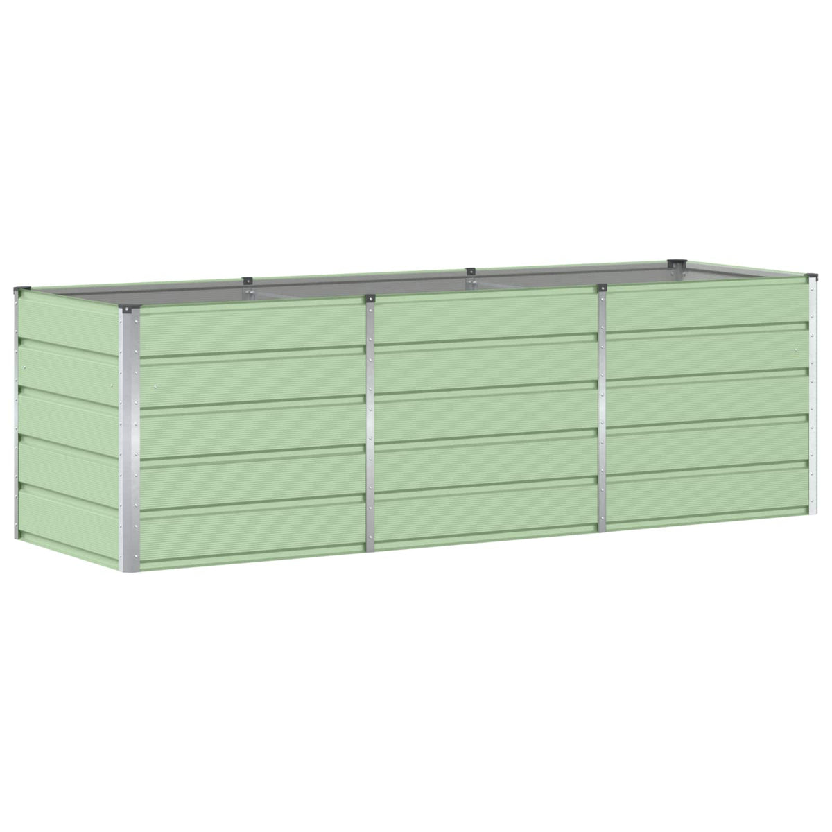 Vidaxl plantenbak groen 240 x 80 x 75 cm staal