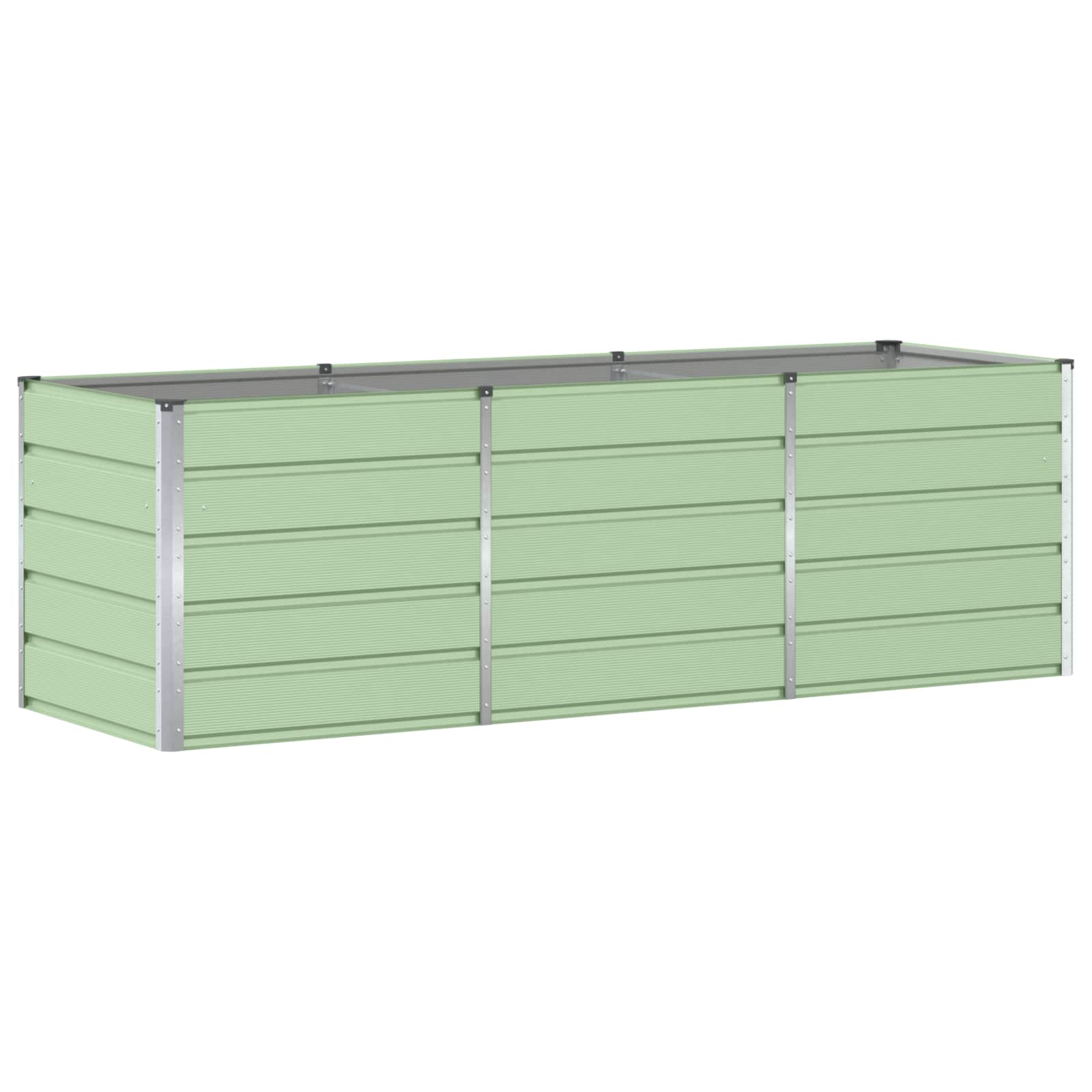 Vidaxl plantenbak groen 240 x 80 x 75 cm staal