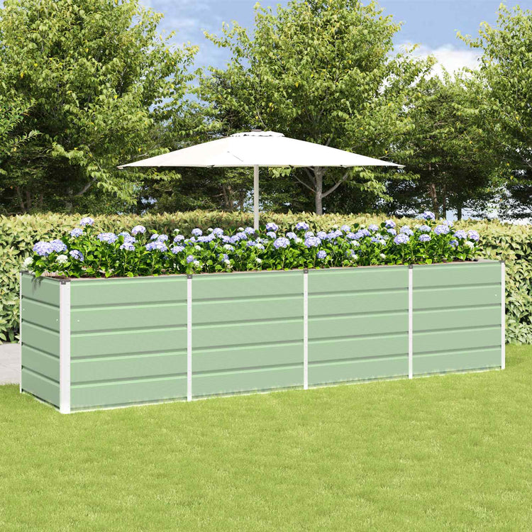 Vidaxl plantenbak groen 240 x 80 x 75 cm staal