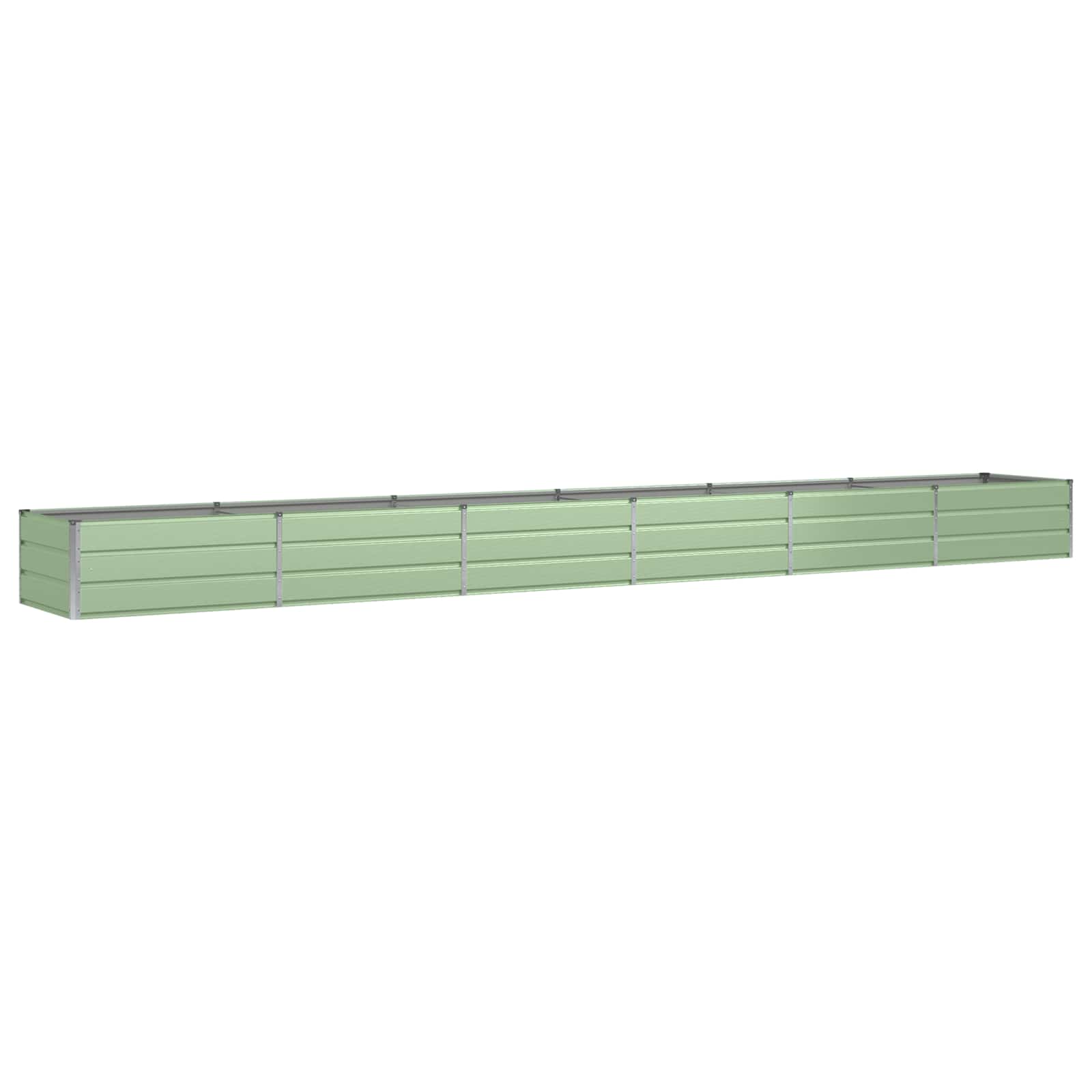 Vidaxl plantenbak groen 600 x 80 x 45 cm staal