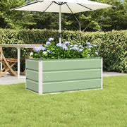 Vidaxl plantenbak pastelgroen 100 x 50 x 45 cm gegalvaniseerd staal - afbeelding 1