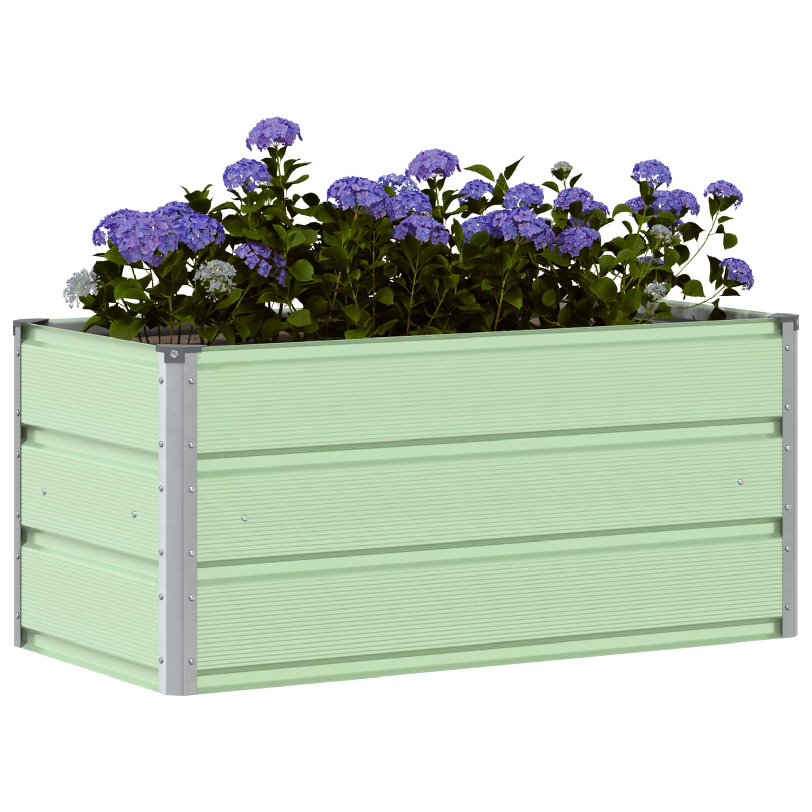 Vidaxl plantenbak pastelgroen 100 x 50 x 45 cm gegalvaniseerd staal