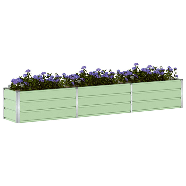 Vidaxl plantenbak pastelgroen 290 x 50 x 45 cm gegalvaniseerd staal