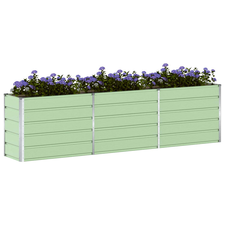 Vidaxl plantenbak pastelgroen 290 x 50 x 75 cm gegalvaniseerd staal