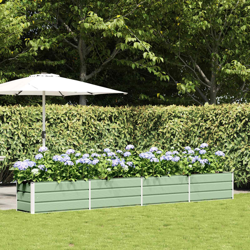 Vidaxl plantenbak pastelgroen 480 x 50 x 45 cm gegalvaniseerd staal