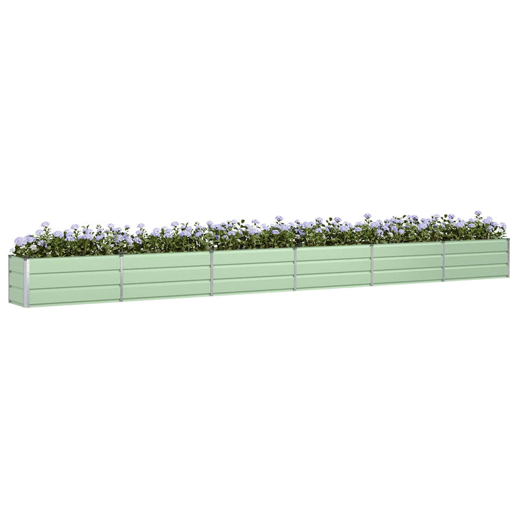 Vidaxl plantenbak pastelgroen 580 x 50 x 45 cm gegalvaniseerd staal