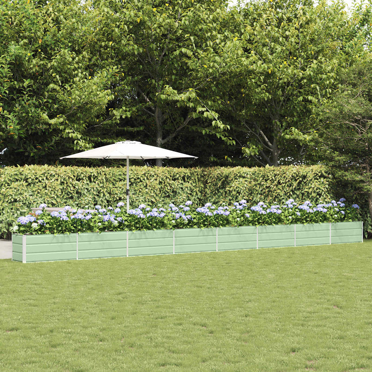 Vidaxl plantenbak pastelgroen 770 x 50 x 45 cm gegalvaniseerd staal