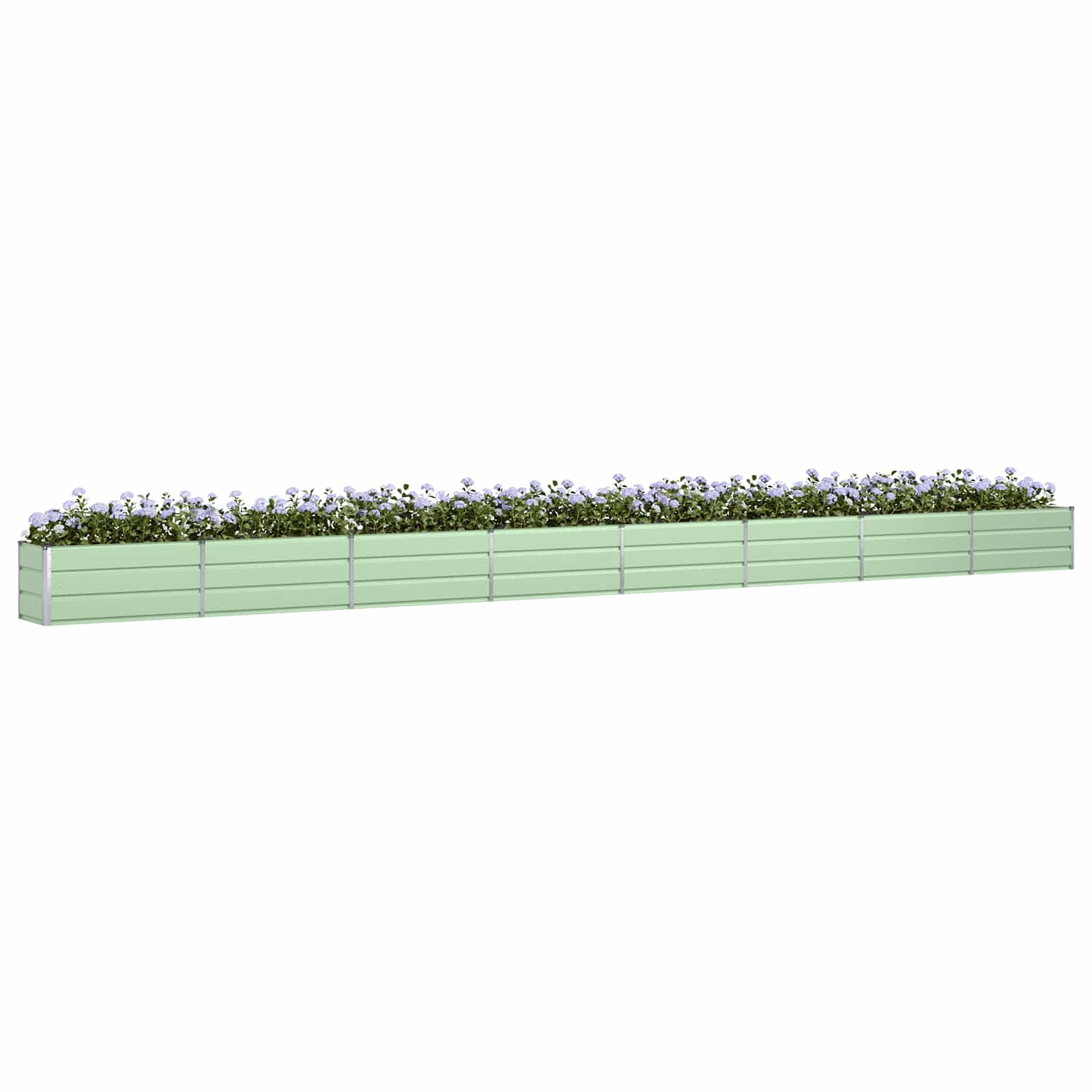 Vidaxl plantenbak pastelgroen 480 x 50 x 45 cm gegalvaniseerd staal