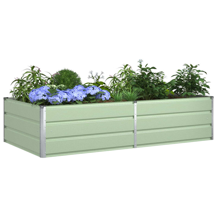 Vidaxl plantenbak pastelgroen 195 x 100 x 45 cm gegalvaniseerd staal