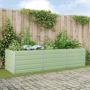 Vidaxl plantenbak pastelgroen 195 x 100 x 45 cm gegalvaniseerd staal - afbeelding 1