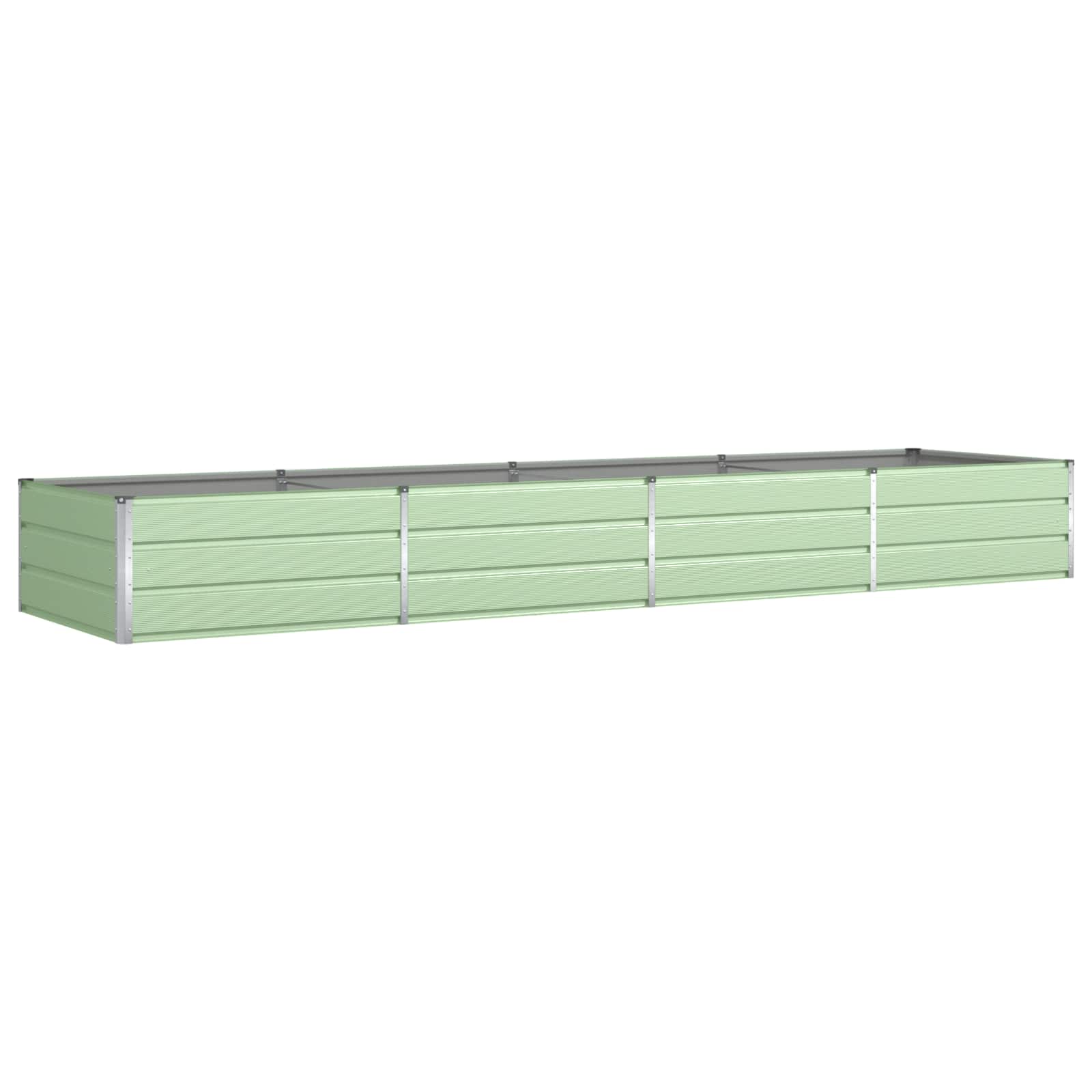 Vidaxl plantenbak pastelgroen 195 x 100 x 45 cm gegalvaniseerd staal