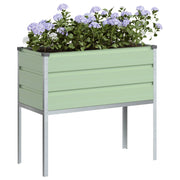 Vidaxl plantenbak pastelgroen 100 x 45 x 90 cm gegalvaniseerd staal - afbeelding 3