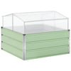 Vidaxl plantenbak pastel groen 100 x 100 x 77 cm gegalvaniseerd staal