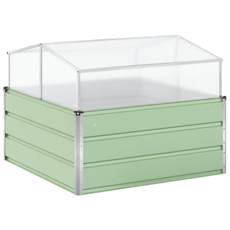 Vidaxl plantenbak pastelgroen 100 x 100 x 77 cm gegalvaniseerd staal