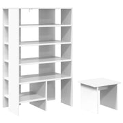 Vidaxl schoenenkast 2 st 62 x 35 x 100 cm bewerkt hout wit - afbeelding 2