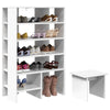 Vidaxl schoenenkast met plank met opslag 2 pcs wit bewerkt hout