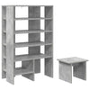 Vidaxl schoenenkast met plank 2 pcs beton grijs bewerkt hout