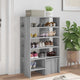 Vidaxl schoenenkast 2 st 62 x 35 x 100 cm bewerkt hout grijs sonoma