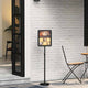 Vidaxl beurs displays zwart 30 x 25 x 128 cm aluminium