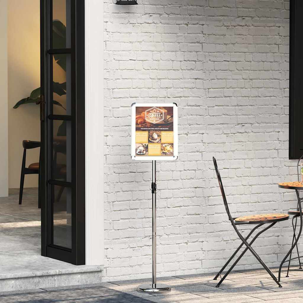 Vidaxl beurs displays zilver 30 x 25 x 128 cm aluminium
