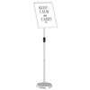 Vidaxl beurs displays zilver 25 x 25 x 125 cm aluminium